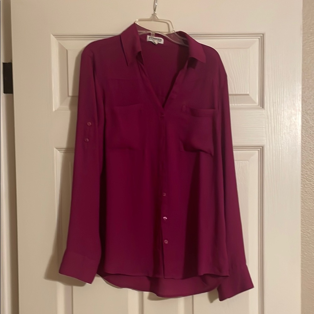 Express Women's Button-Up Blouse medium